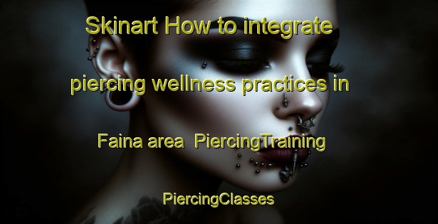 Skinart How to integrate piercing wellness practices in Faina area | #PiercingTraining #PiercingClasses #SkinartTraining-Brazil